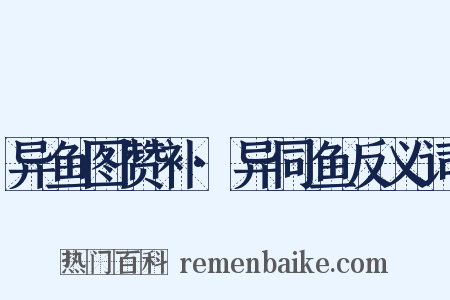异鱼图赞补·异同鱼反义词是什么意思的图片